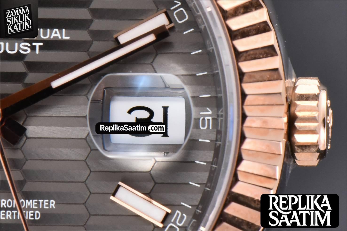 DateJust 41MM RG/SS VSF Gray Motif Dial Lume Marker Jubilee VS3235 -08