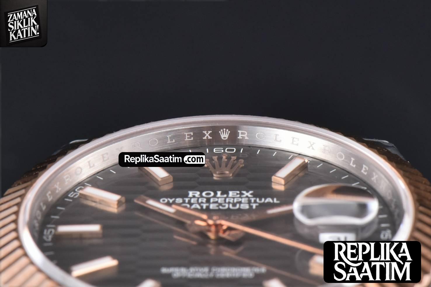 DateJust 41MM RG/SS VSF Gray Motif Dial Lume Marker Jubilee VS3235 -11