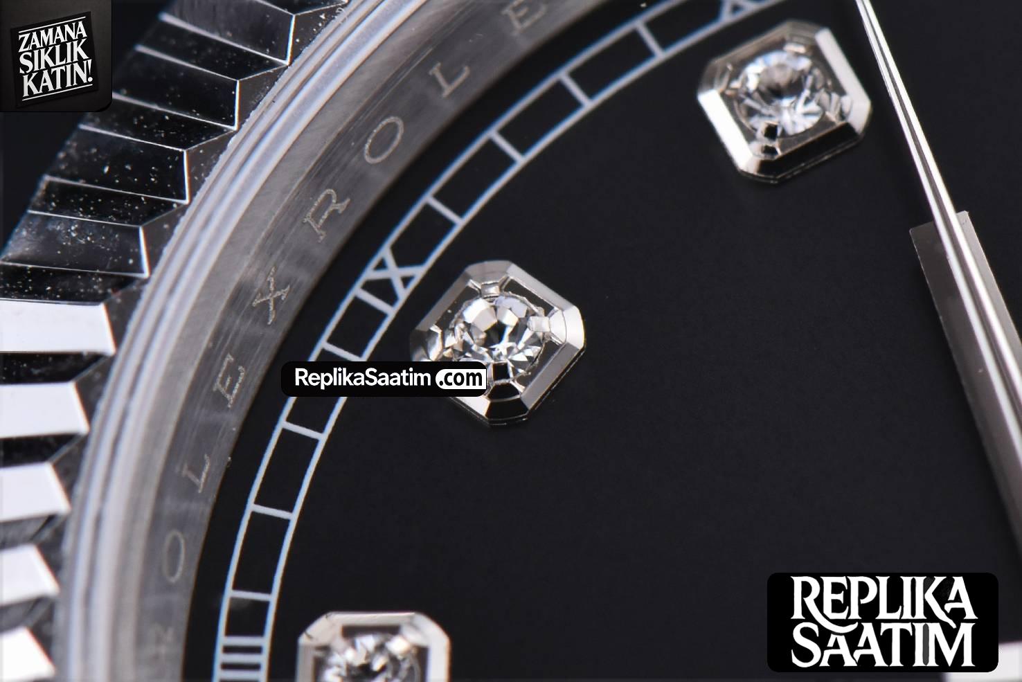 Datejust 41mm SS GMF Black Dial Diamond Marker Fluted Bezel Jubille Bracelet VR3235 -06