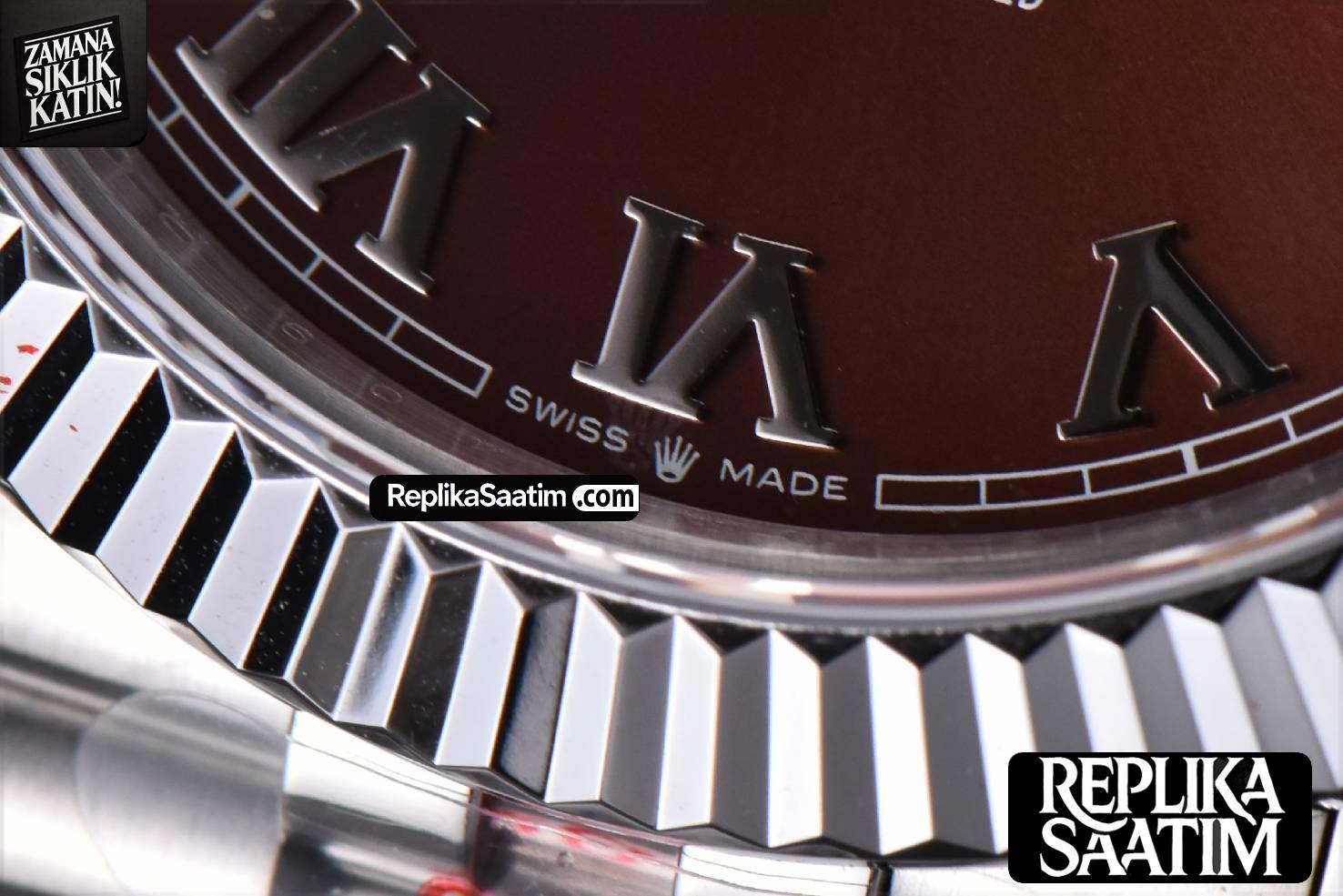 Datejust 41mm SS GMF Borwn Dial Roma Marker Fluted Bezel Jubille Bracelet VR3235 -08