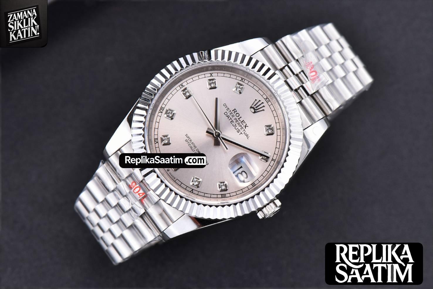 Datejust 41mm SS GMF Silver Dial Diamond Marker Fluted Bezel Jubille Bracelet VR3235 -03