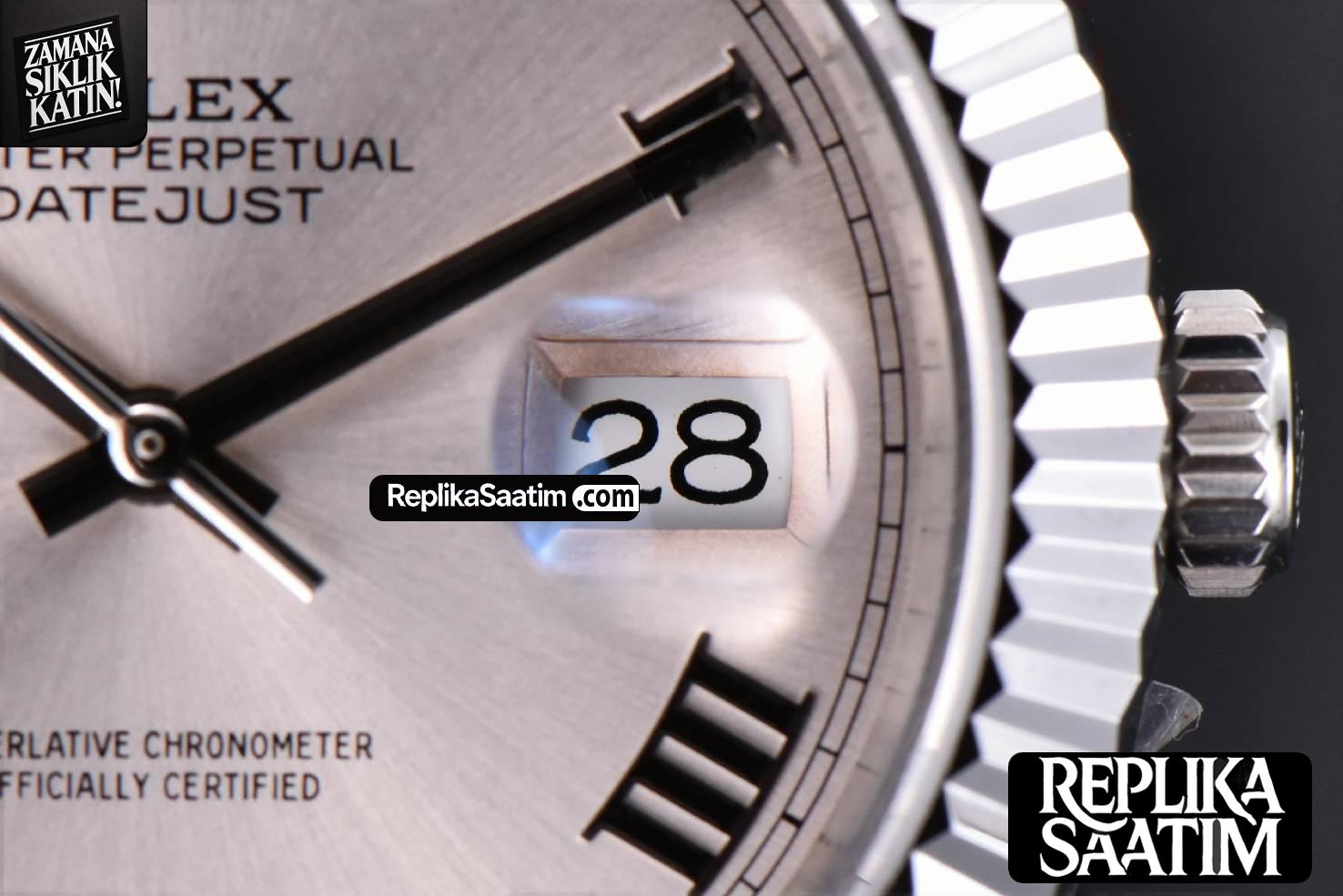 Datejust 41mm SS GMF Silver Dial Roma Marker Fluted Bezel Jubille Bracelet VR3235 -07