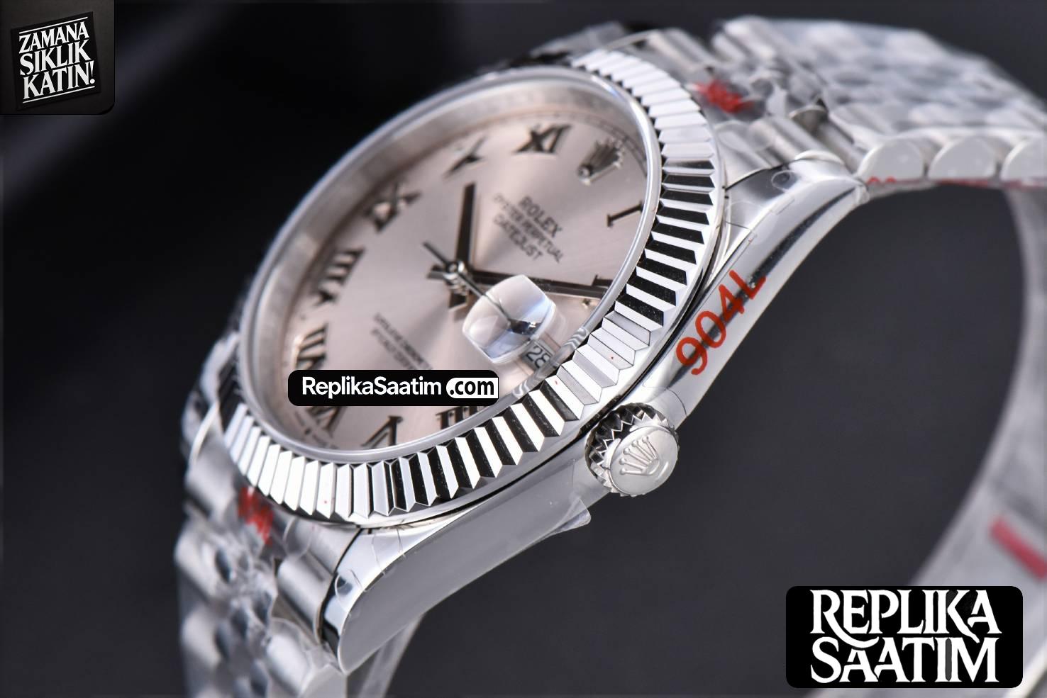 Datejust 41mm SS GMF Silver Dial Roma Marker Fluted Bezel Jubille Bracelet VR3235 -09