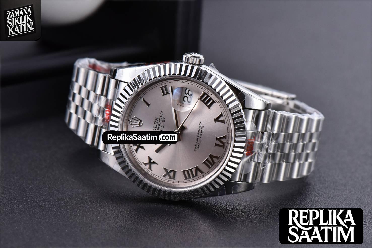 Datejust 41mm SS GMF Silver Dial Roma Marker Fluted Bezel Jubille Bracelet VR3235 -13