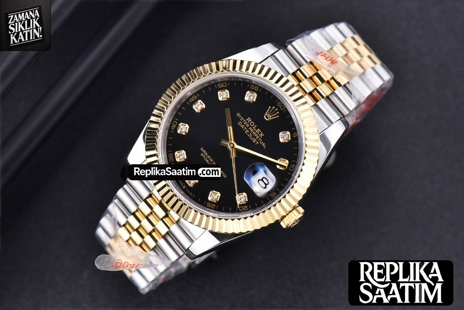 Datejust 41mm YG/SS GMF Black Dial diamond Marker Fluted Bezel Jubille Bracelet VR3235 -03