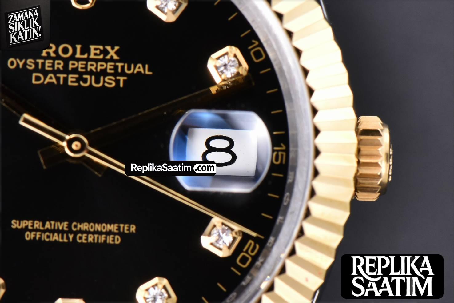 Datejust 41mm YG/SS GMF Black Dial diamond Marker Fluted Bezel Jubille Bracelet VR3235 -09