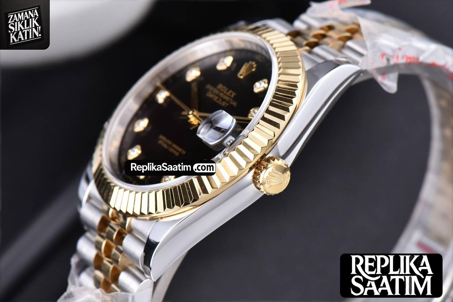 Datejust 41mm YG/SS GMF Black Dial diamond Marker Fluted Bezel Jubille Bracelet VR3235 -10