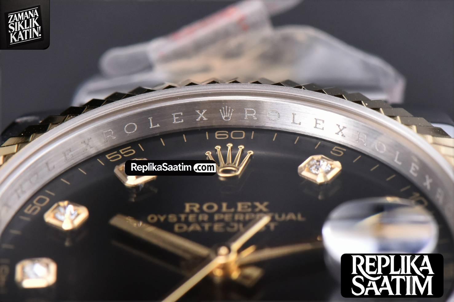 Datejust 41mm YG/SS GMF Black Dial diamond Marker Fluted Bezel Jubille Bracelet VR3235 -12