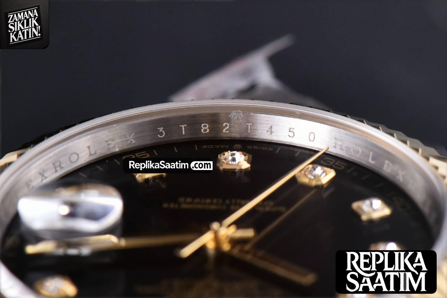 Datejust 41mm YG/SS GMF Black Dial diamond Marker Fluted Bezel Jubille Bracelet VR3235 -13