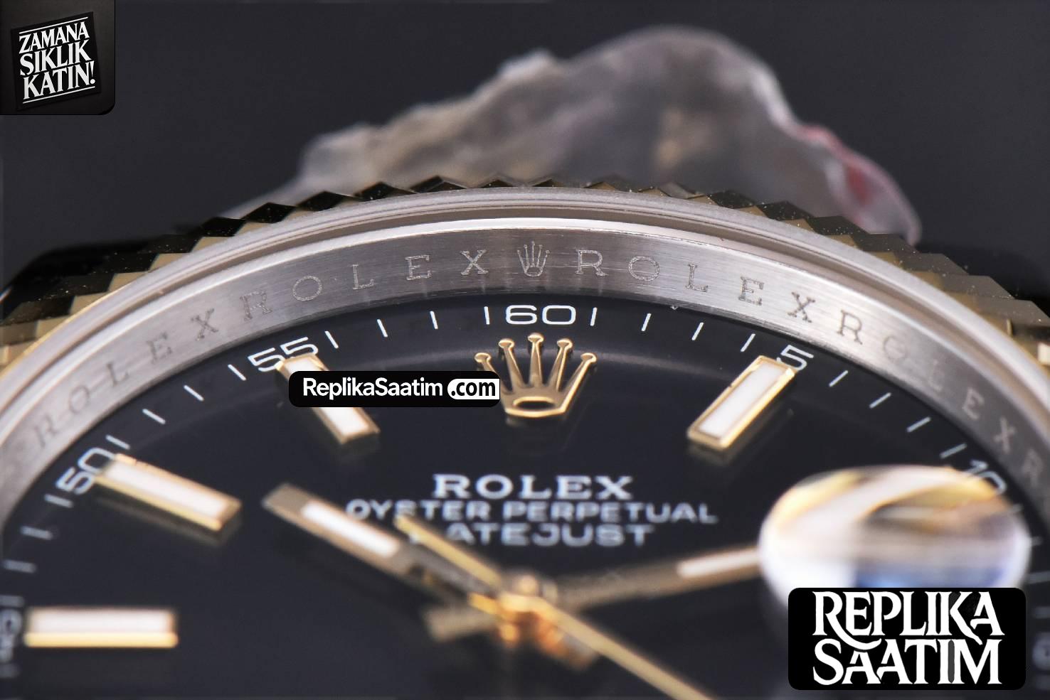 Datejust 41mm YG/SS GMF Black Dial Stick Marker Fluted Bezel Jubille Bracelet VR3235 -10