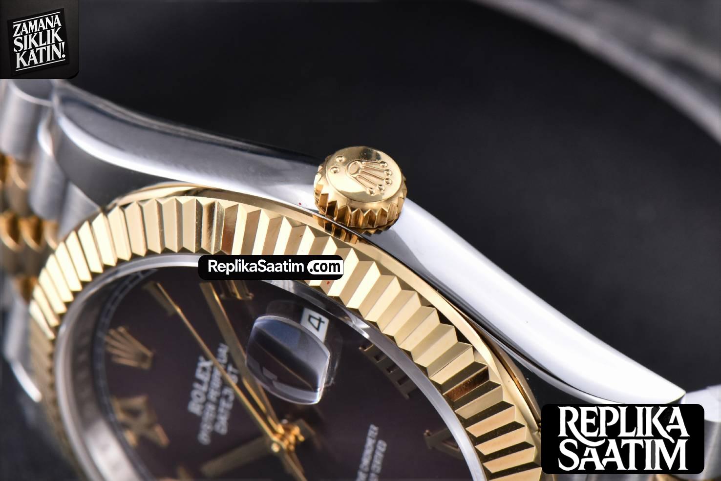 Datejust 41mm YG/SS GMF Gray Dial Roma Marker Fluted Bezel Jubille Bracelet VR3235 -14