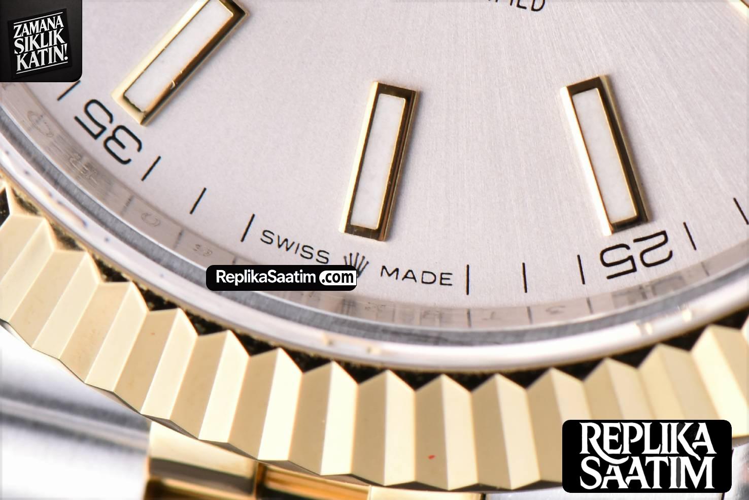 Datejust 41mm YG/SS GMF Silver Dial Stick Marker Fluted Bezel Jubille Bracelet VR3235 -08