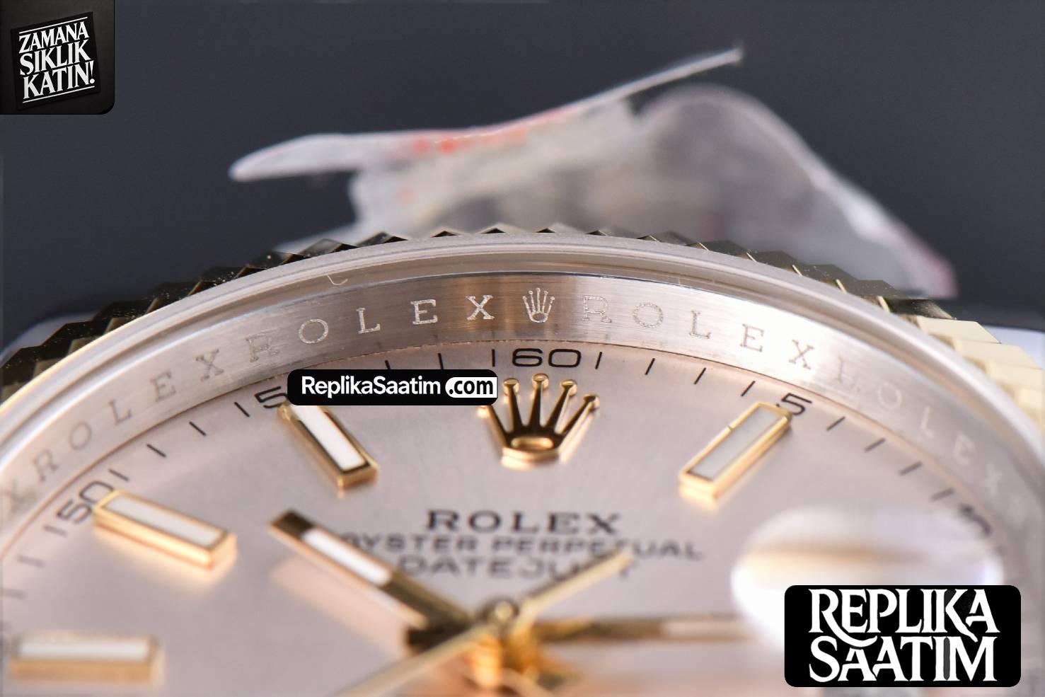 Datejust 41mm YG/SS GMF Silver Dial Stick Marker Fluted Bezel Jubille Bracelet VR3235 -12