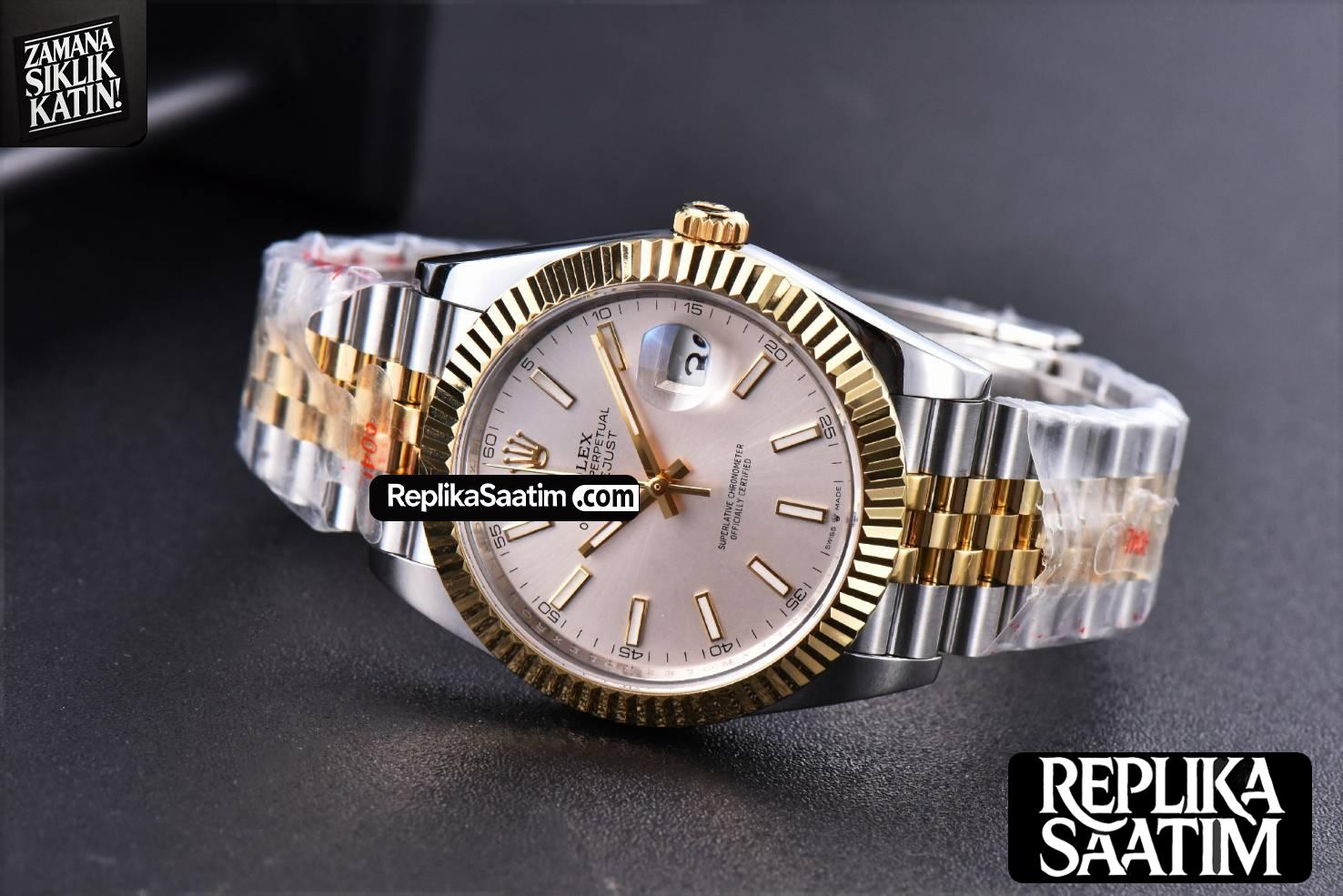 Datejust 41mm YG/SS GMF Silver Dial Stick Marker Fluted Bezel Jubille Bracelet VR3235 -15