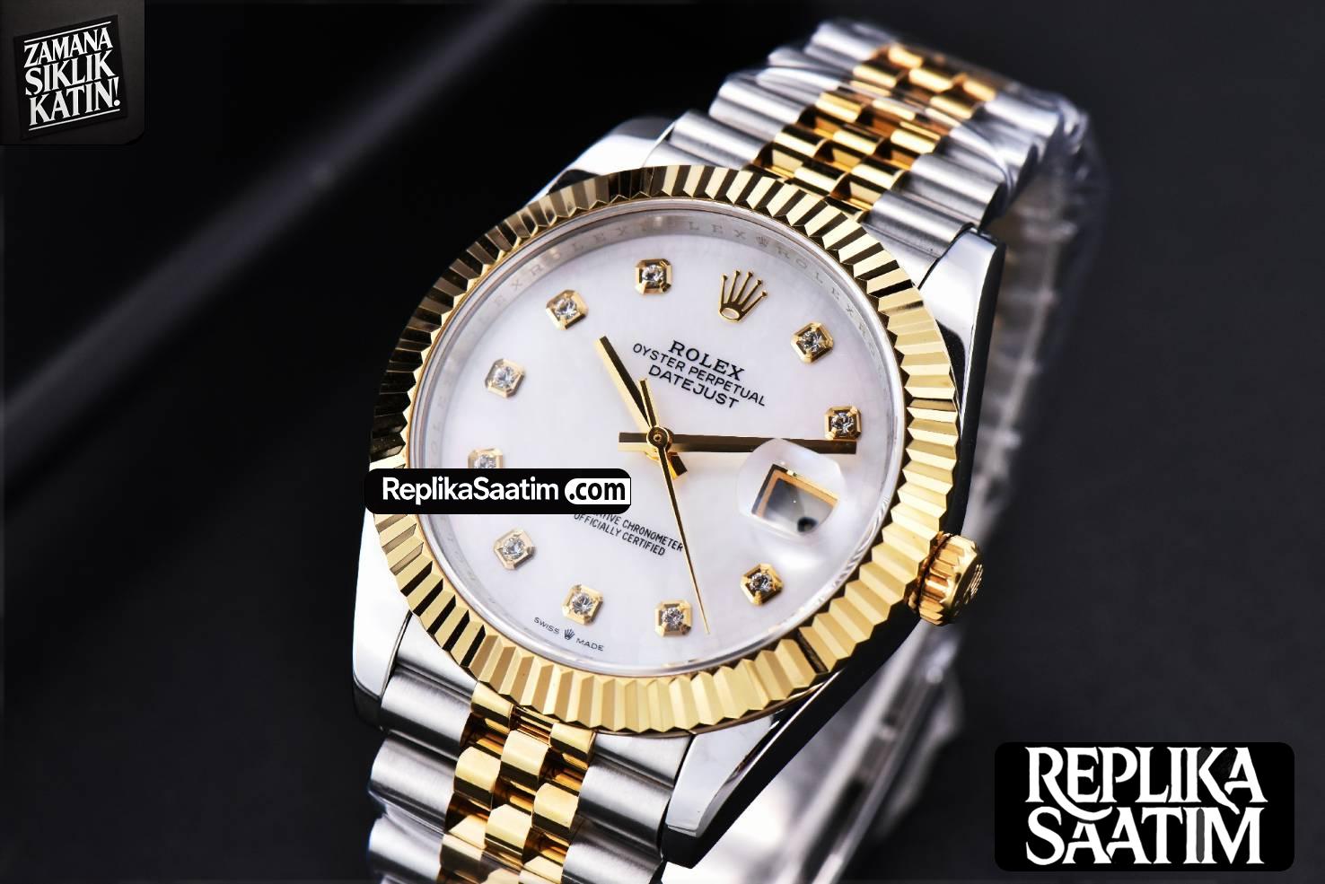Datejust 41mm YG/SS GMF White Dial diamond Marker Fluted Bezel Jubille Bracelet VR3235 -04
