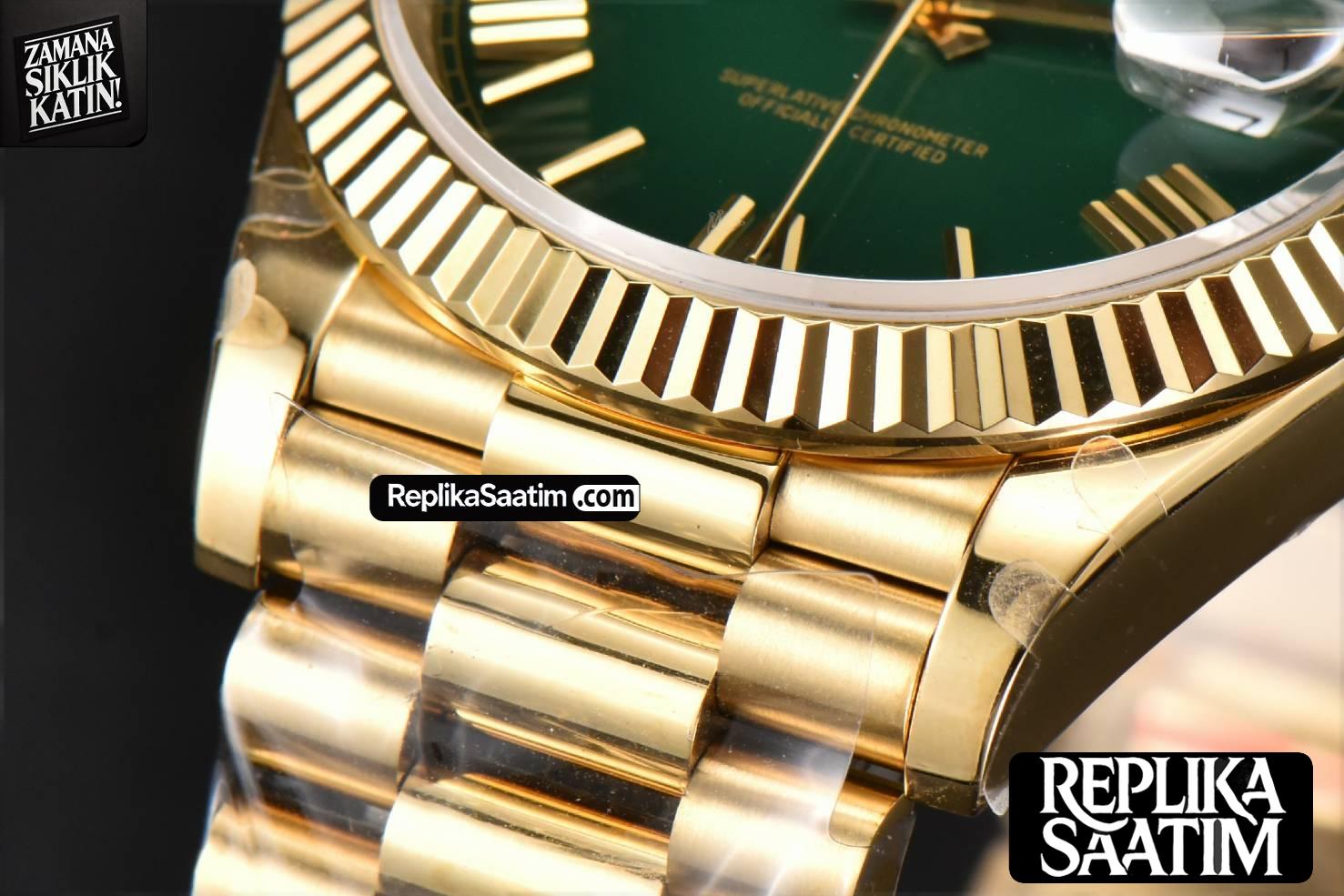 DayDate 40mm 904L BPF YG Green Dial YG Bracelet A2813 -09