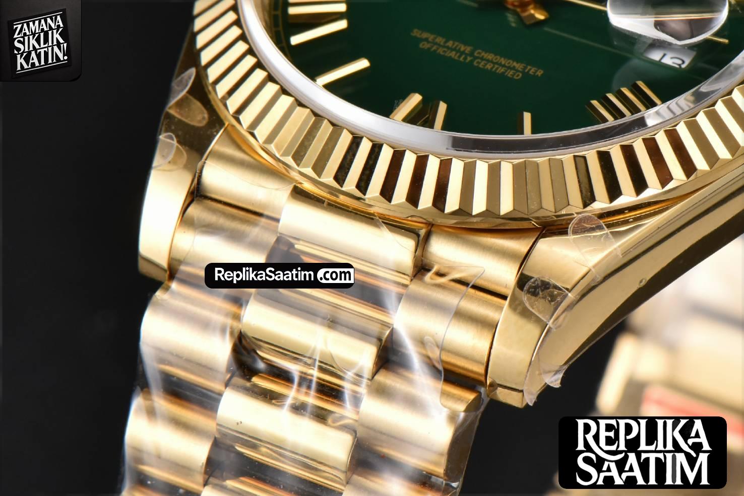 DayDate 40mm 904L BPF YG Green Dial YG Bracelet A2836 -09