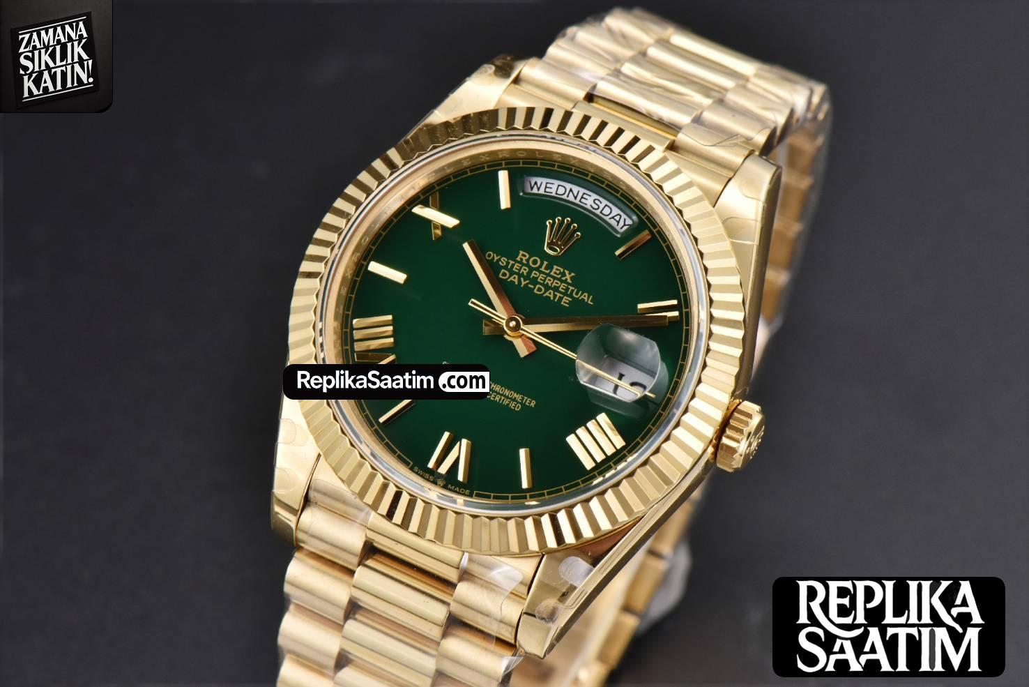 DayDate 40mm 904L BPF YG Green Dial YG Bracelet A3235 -03