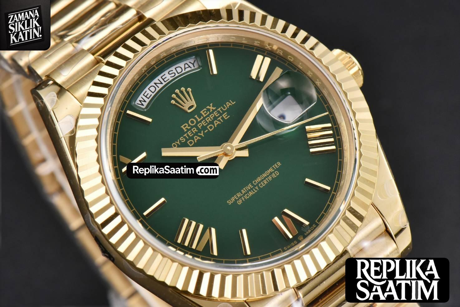 DayDate 40mm 904L BPF YG Green Dial YG Bracelet A3235 -11