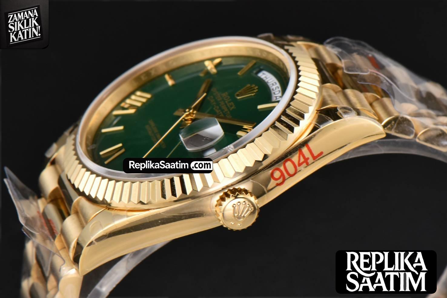 DayDate 40mm 904L GMF YG Green Dial YG Bracelet A2836 -10