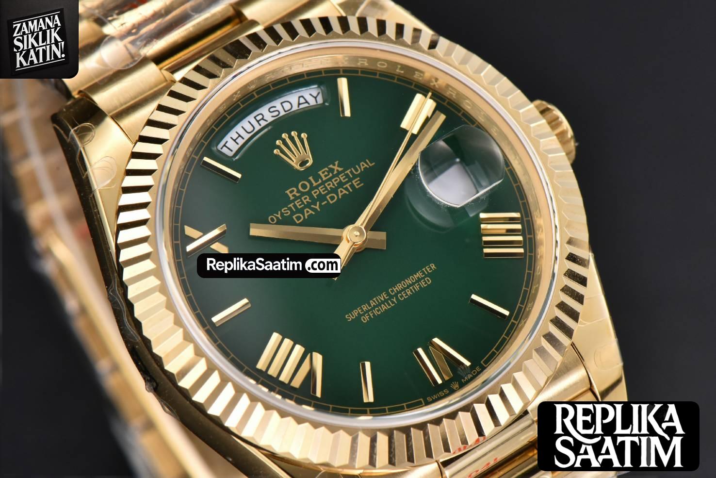 DayDate 40mm 904L GMF YG Green Dial YG Bracelet A2836 -11
