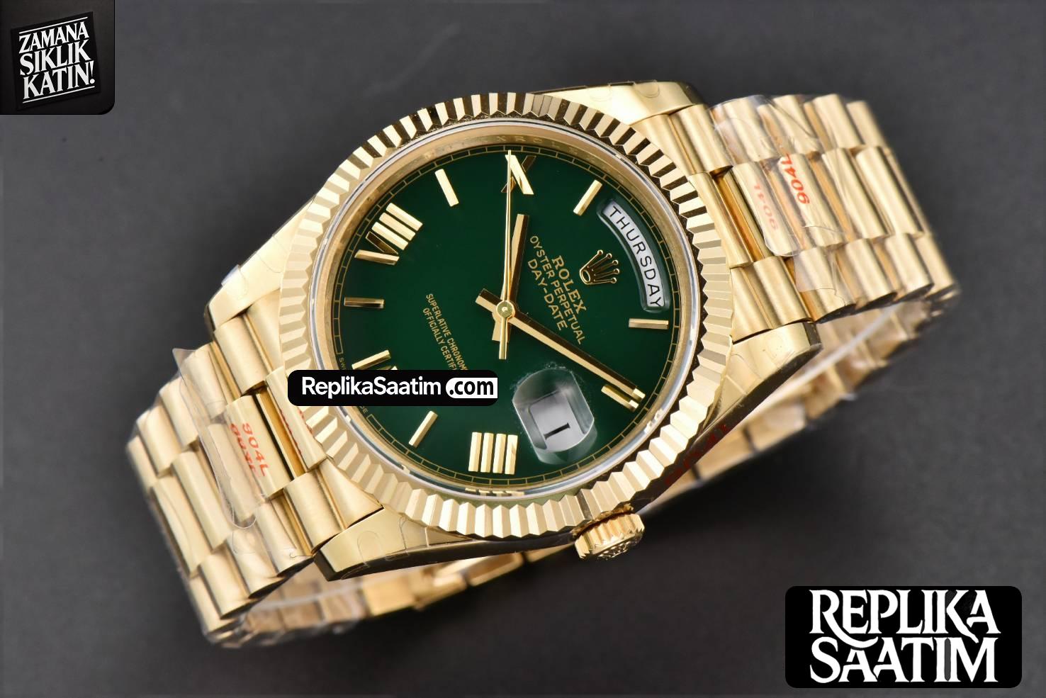 DayDate 40mm 904L GMF YG Green Dial YG Bracelet A2836 -14