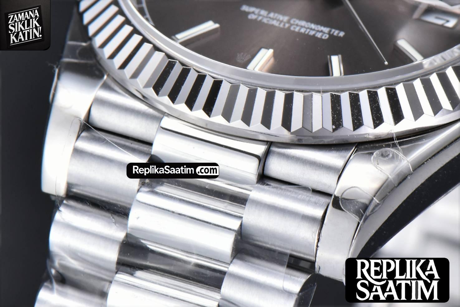 DayDate 40MM GMF Gray Dial Lume Marker President Bracelet A2836 -10