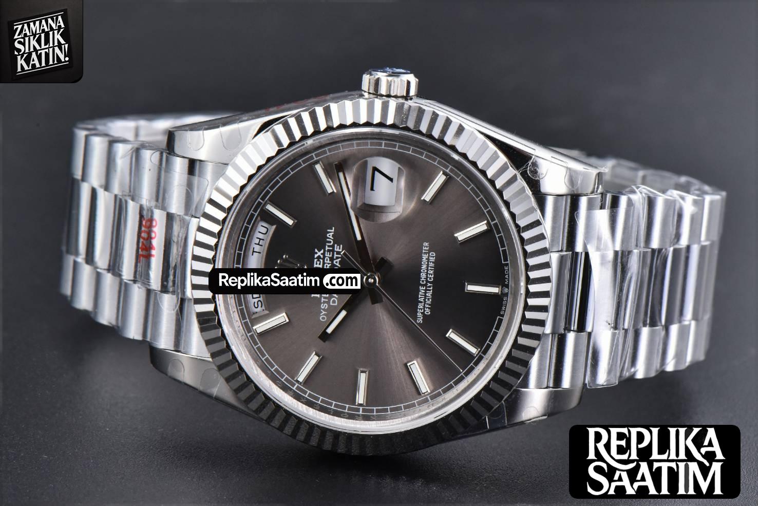 DayDate 40MM GMF Gray Dial Lume Marker President Bracelet A2836 -15
