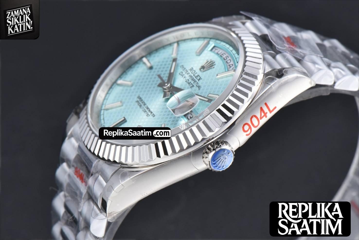 DayDate 40MM GMF Ice Blue Dial Lume Marker President Bracelet A3235 -11