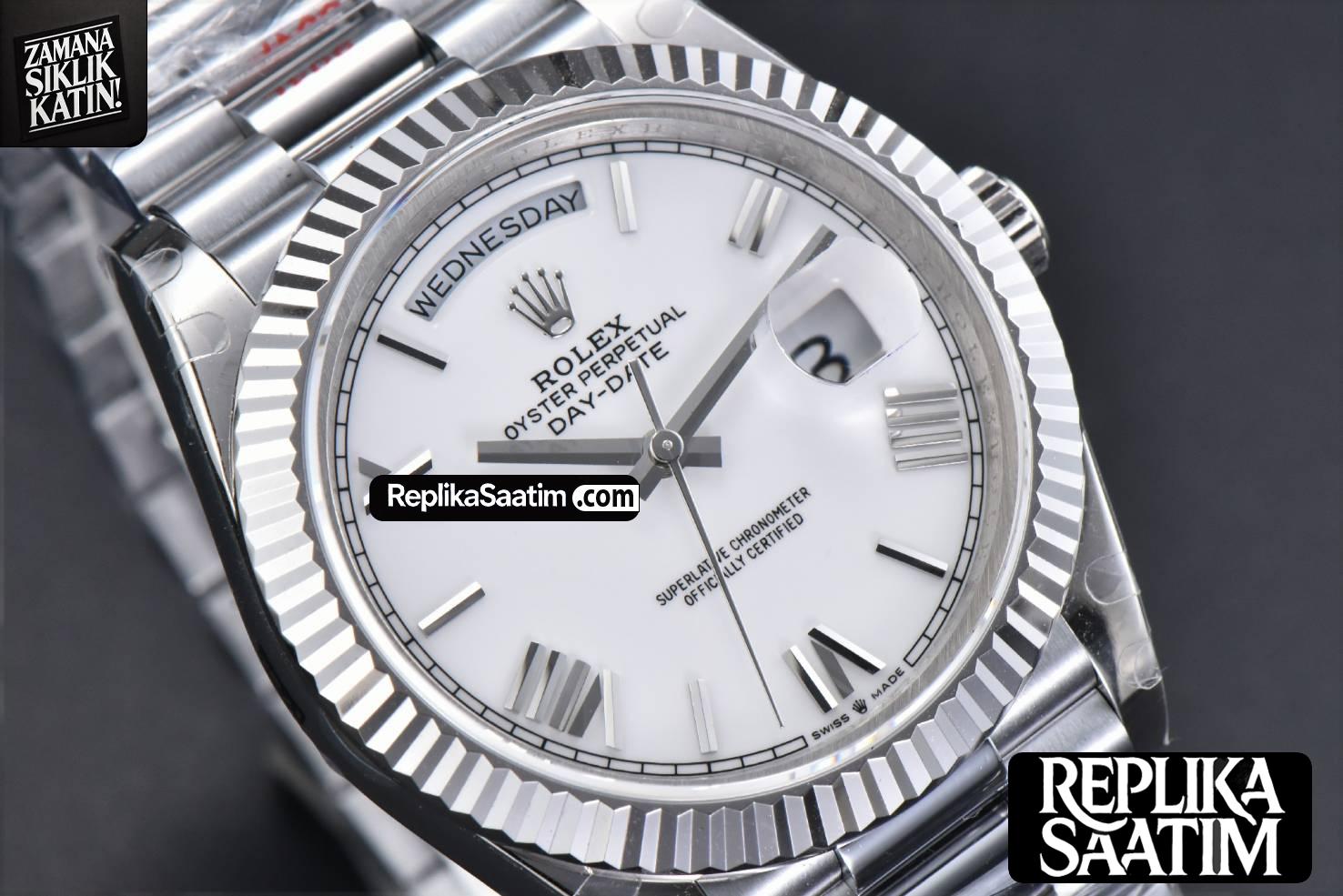 DayDate 40MM GMF White Dial Roma Marker President Bracelet A2836 -11