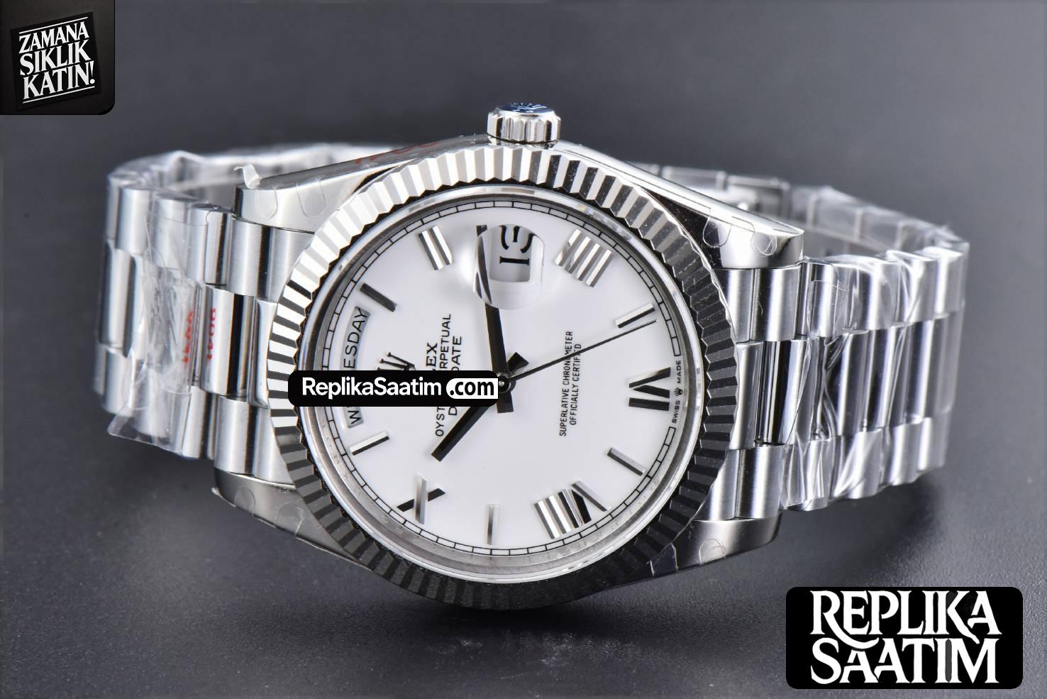 DayDate 40MM GMF White Dial Roma Marker President Bracelet A2836 -14