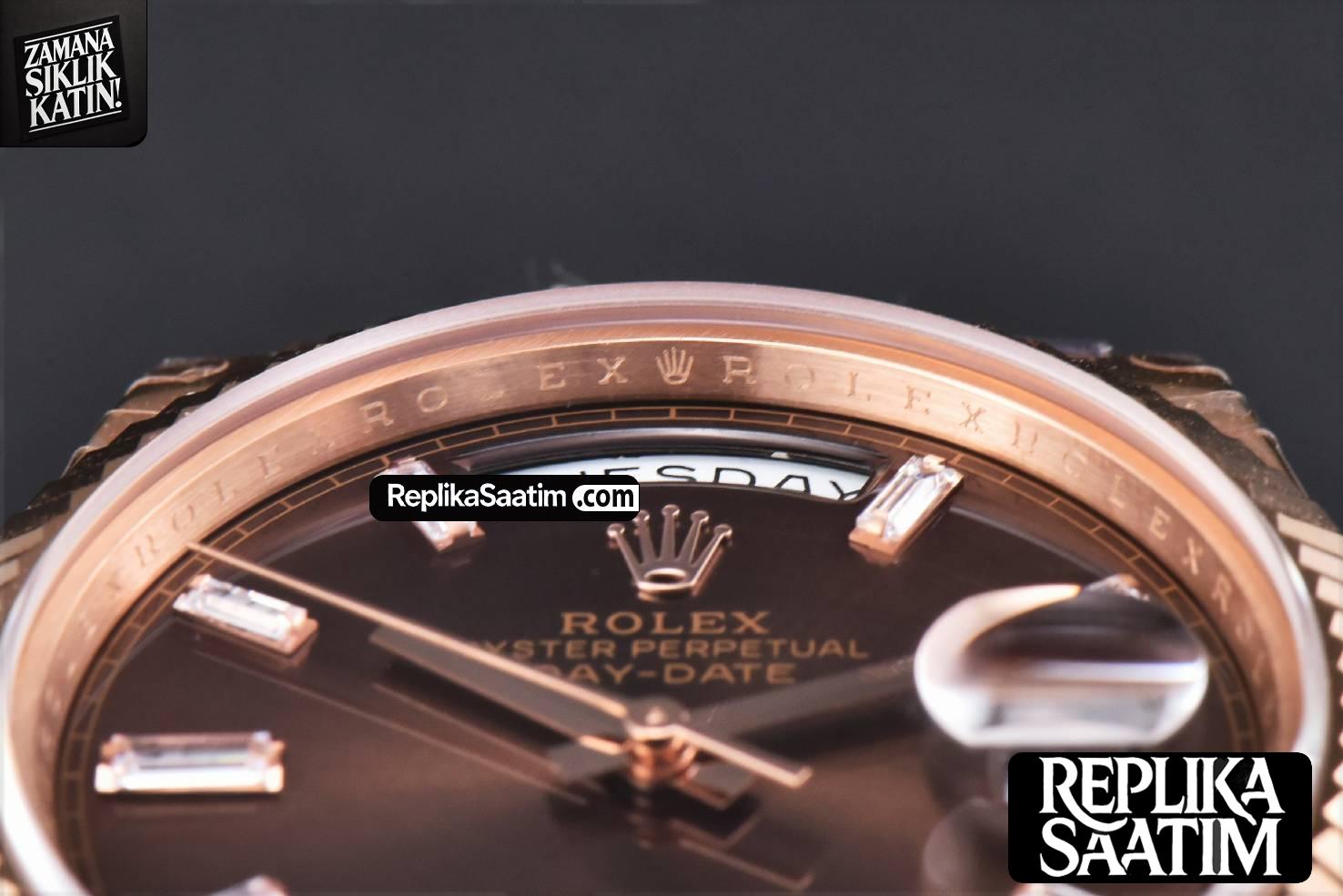 DayDate 40MM RG GMF Brown Dial Diamond Marker President Bracelet A3235 -13