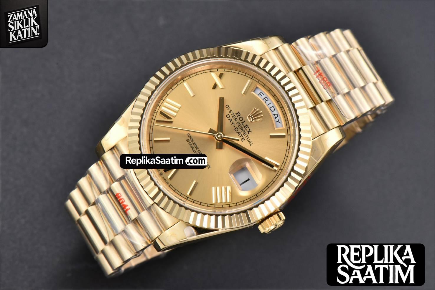 DayDate 40MM YG GMF YG Dial Roma Marker President Bracelet A2836 -03