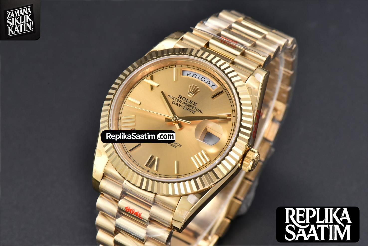 DayDate 40MM YG GMF YG Dial Roma Marker President Bracelet A2836 -04