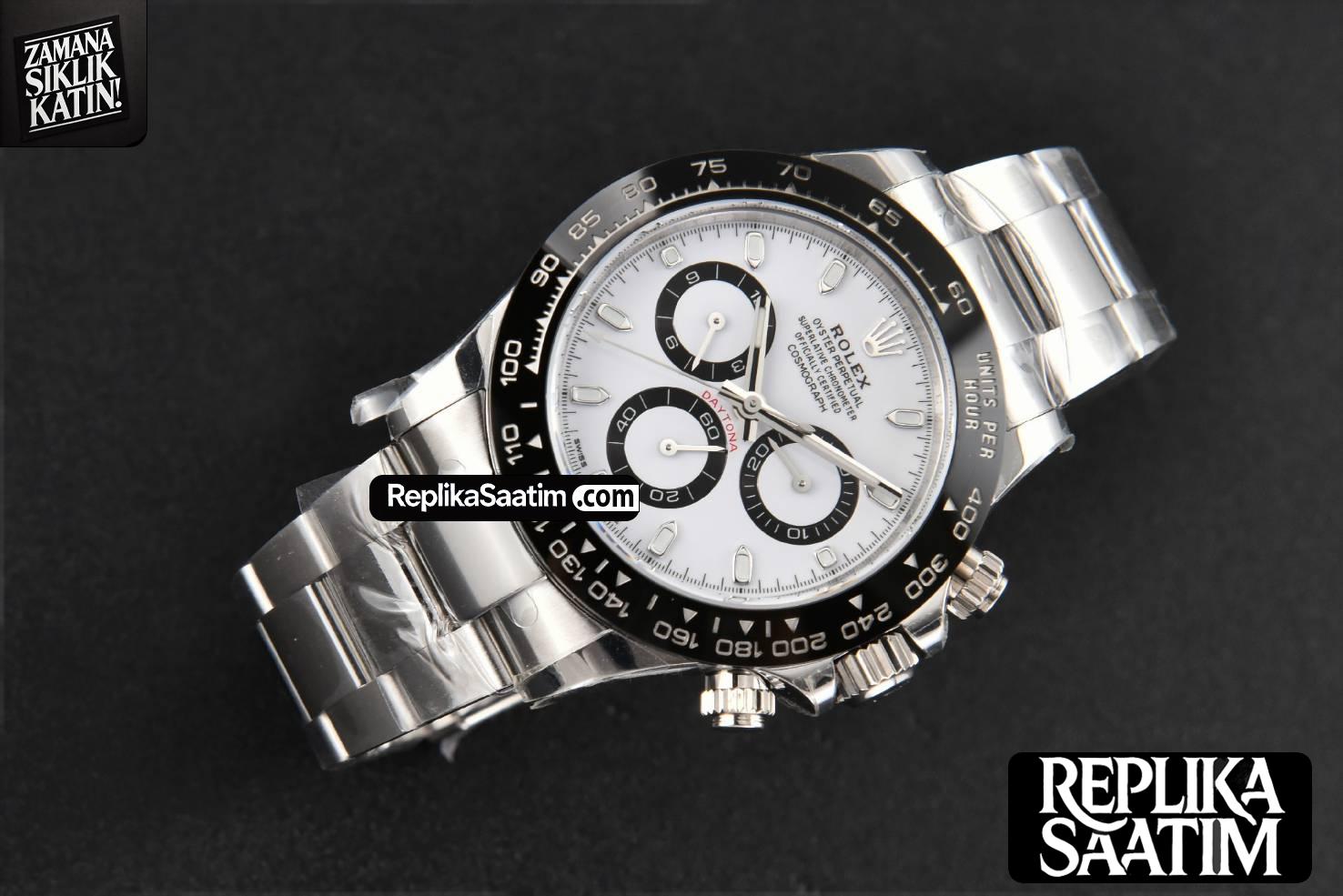 Daytona 116500 Panda BTF Black Ceramic White Dial SS Bracelet 4130 -13