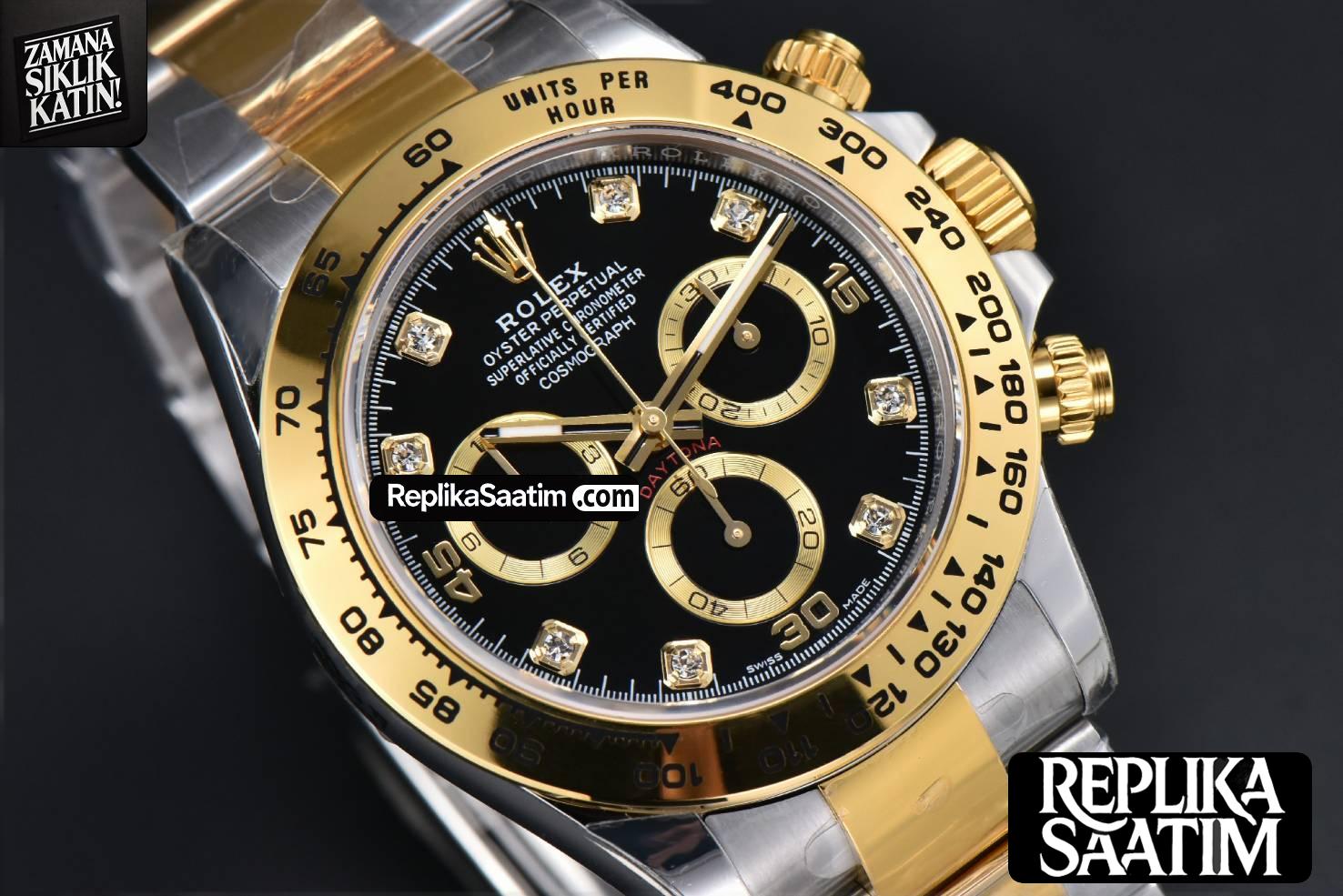 Daytona 116503 YG/SS APSF Black Dial Diamond Marker YG/SS Bracelet SH4130 -14