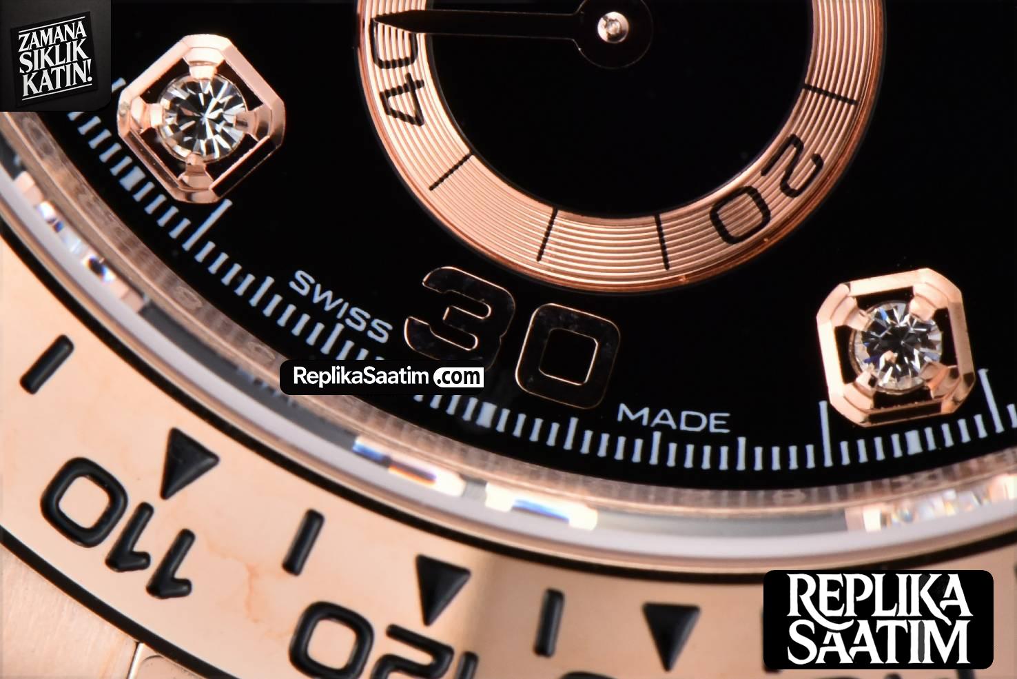 Daytona 116505 BTF Black/RG Dial Diamond Marker RG Bracelet SA4130 -08
