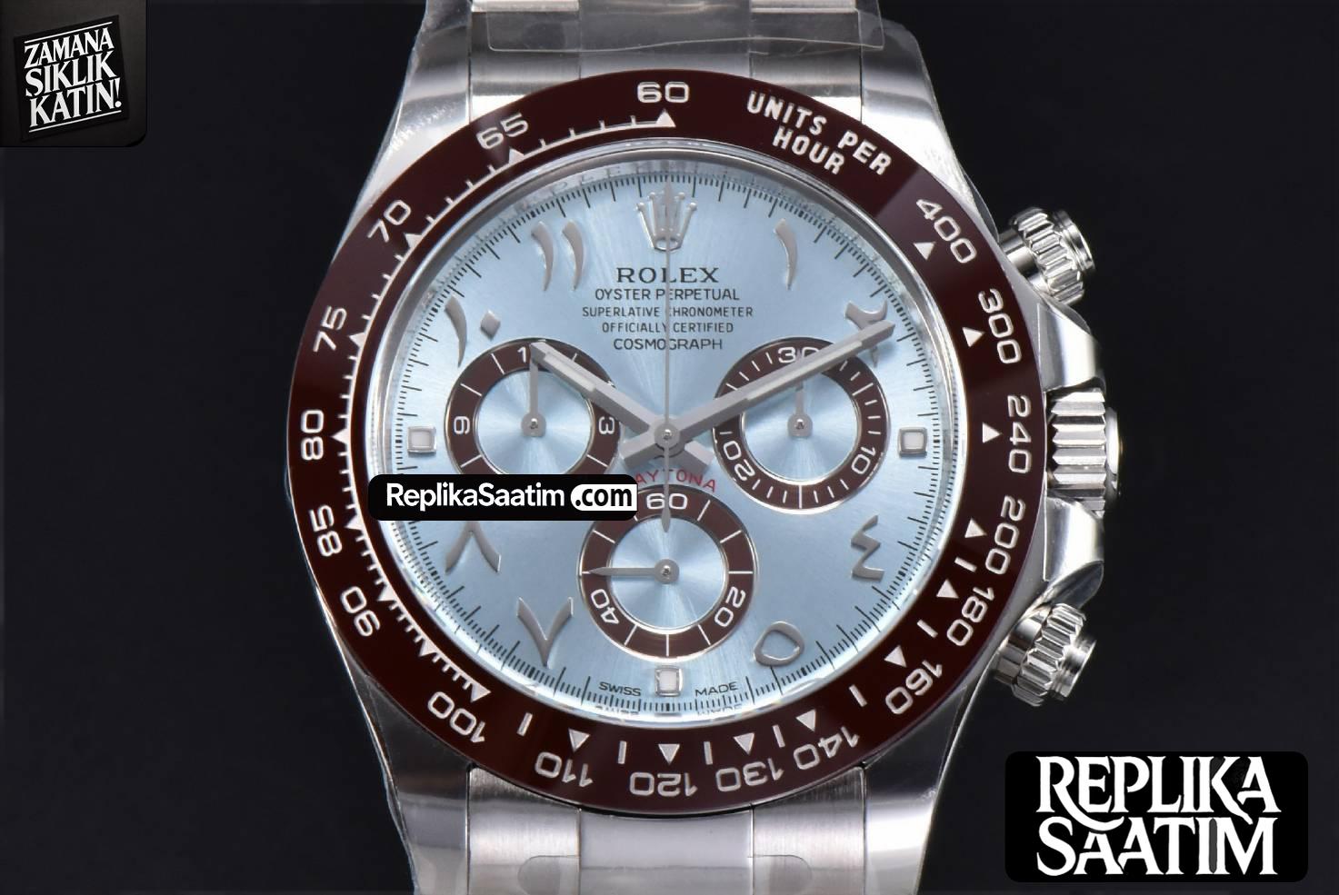 Daytona 116506 40mm Clean CF Ice Blue Dial Arabic Markers SS Bracelet SA4130 -01