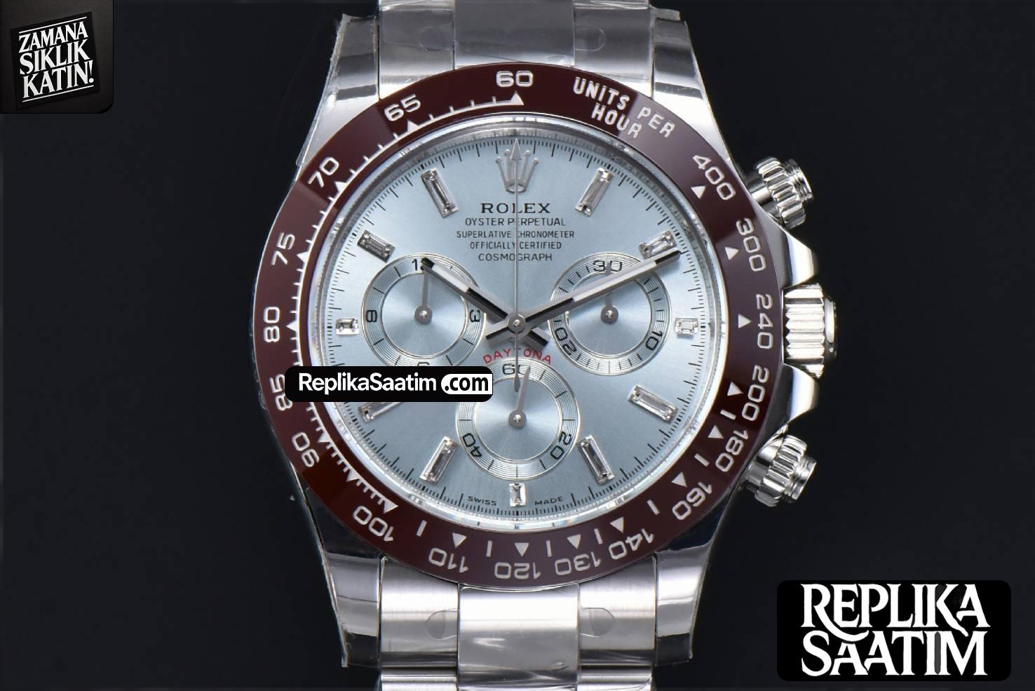 Daytona 116506 SS APSF Ice Blue Dial Ceramic Bezel Diamond Marker SS Bracelet SH4130 -01