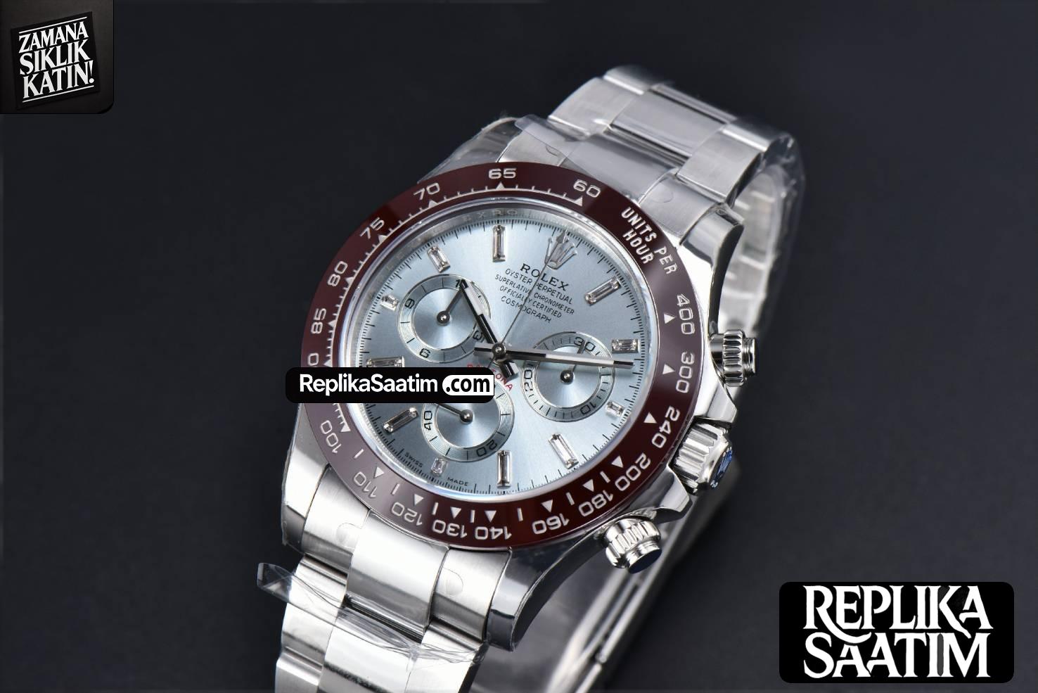 Daytona 116506 SS APSF Ice Blue Dial Ceramic Bezel Diamond Marker SS Bracelet SH4130 -04