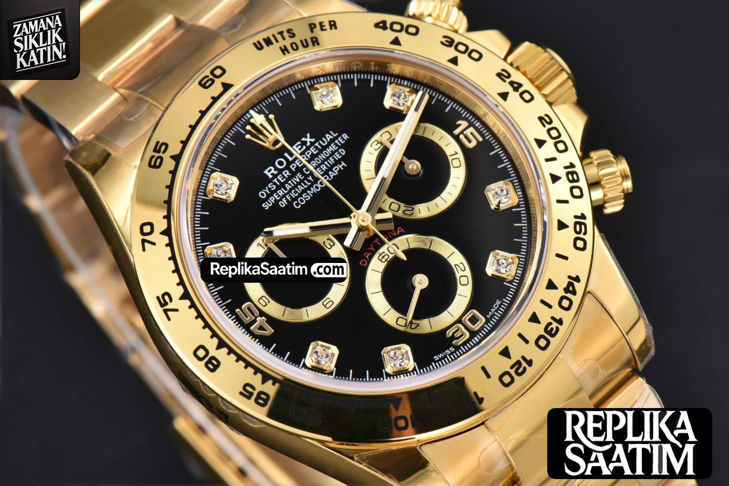Daytona 116508 YG APSF Black Dial Diamond Marker YG Bracelet SH4130 -14