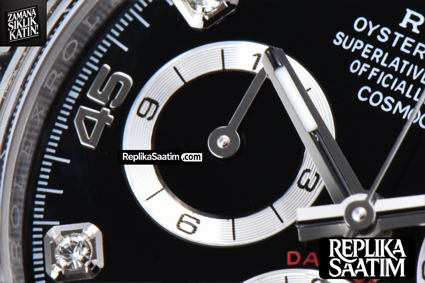 Daytona 116509 904L BTF Black Dial Diamond Marker SS Bracelet SA4130 -06