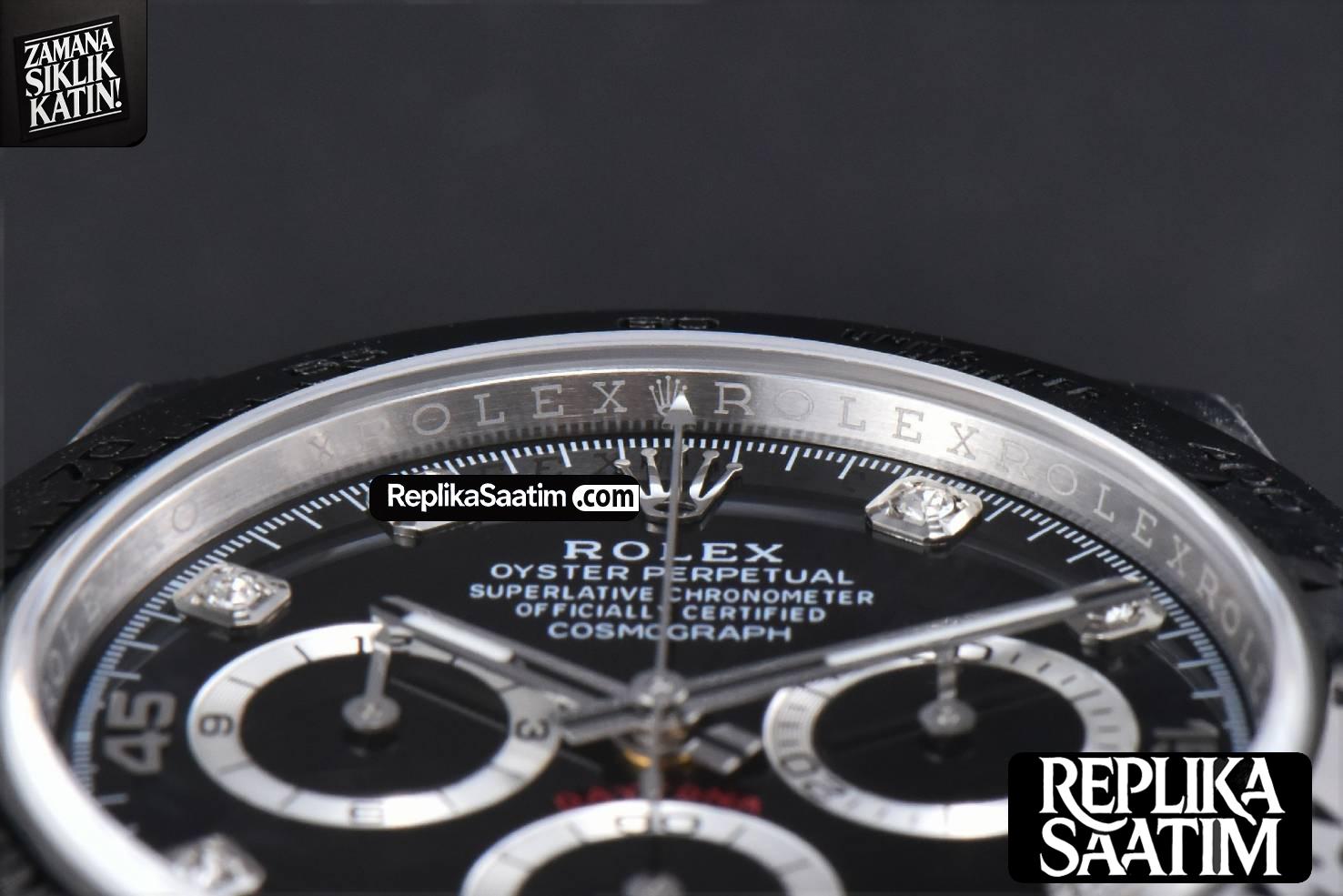 Daytona 116509 904L BTF Black Dial Diamond Marker SS Bracelet SA4130 -14