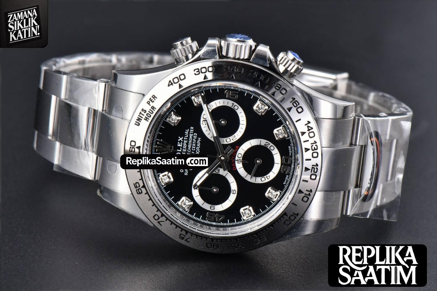 Daytona 116509 904L BTF Black Dial Diamond Marker SS Bracelet SA4130 -16