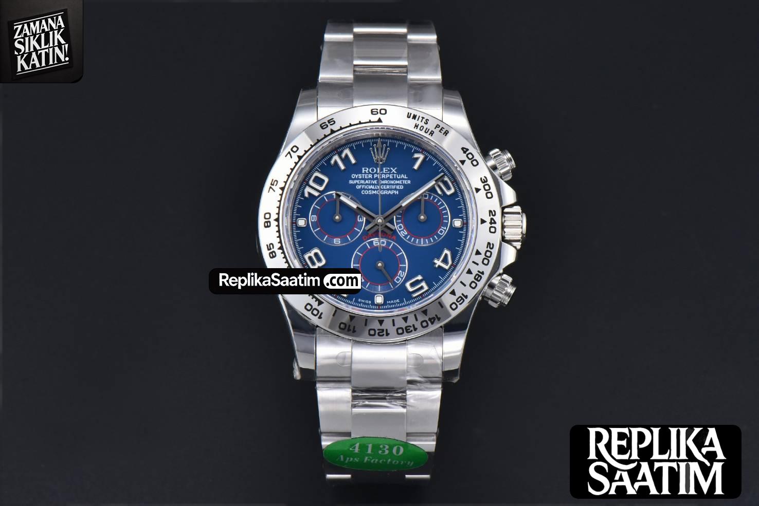Daytona 116509 SS APSF Blue Dial Digital Marker SS Bracelet SH4130 -02