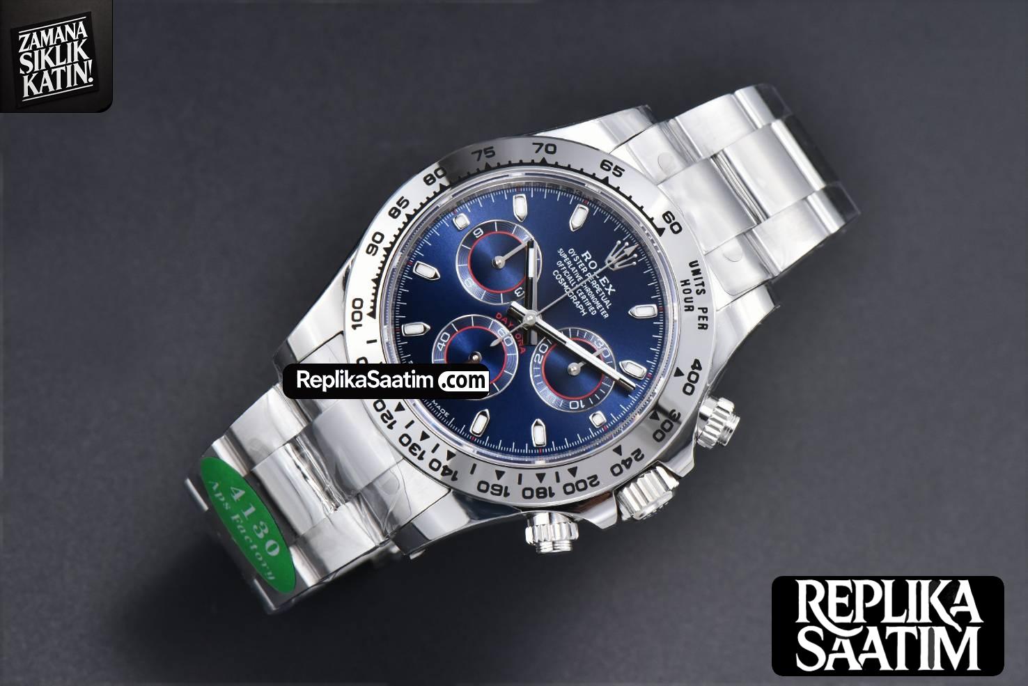Daytona 116509 SS APSF Blue Dial Lume Marker SS Bracelet SH4130 -03