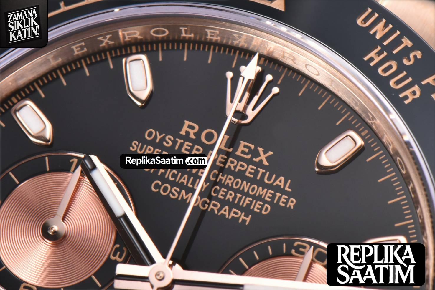 Daytona 116515 RG APSF Black Dial Ceramic Bezel Lume Marker Oysterflex Strap Tungsten Version SH4130 -05