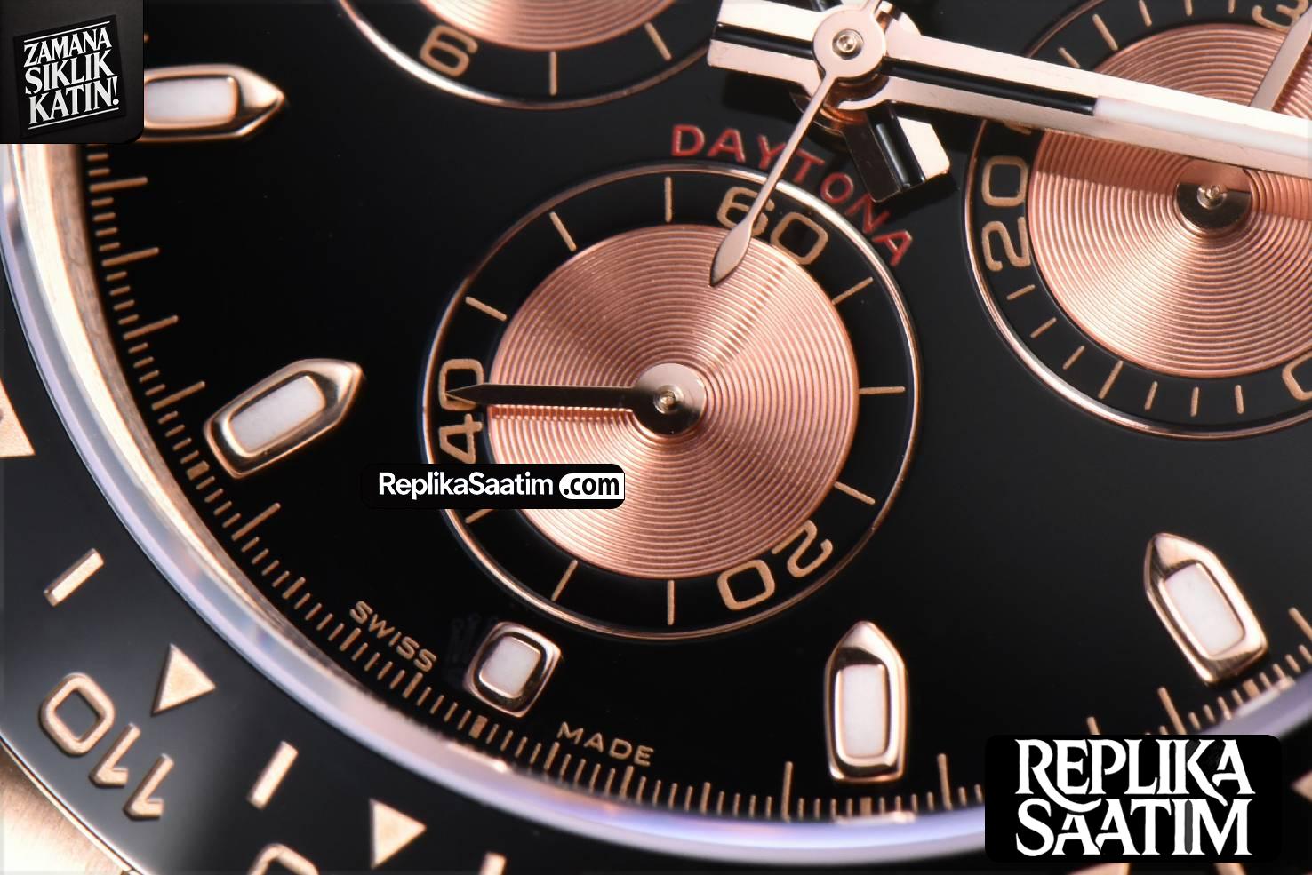 Daytona 116515 RG APSF Black Dial Ceramic Bezel Lume Marker Oysterflex Strap Tungsten Version SH4130 -08