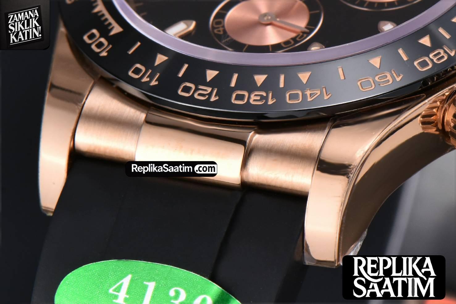Daytona 116515 RG APSF Black Dial Ceramic Bezel Lume Marker Oysterflex Strap Tungsten Version SH4130 -10