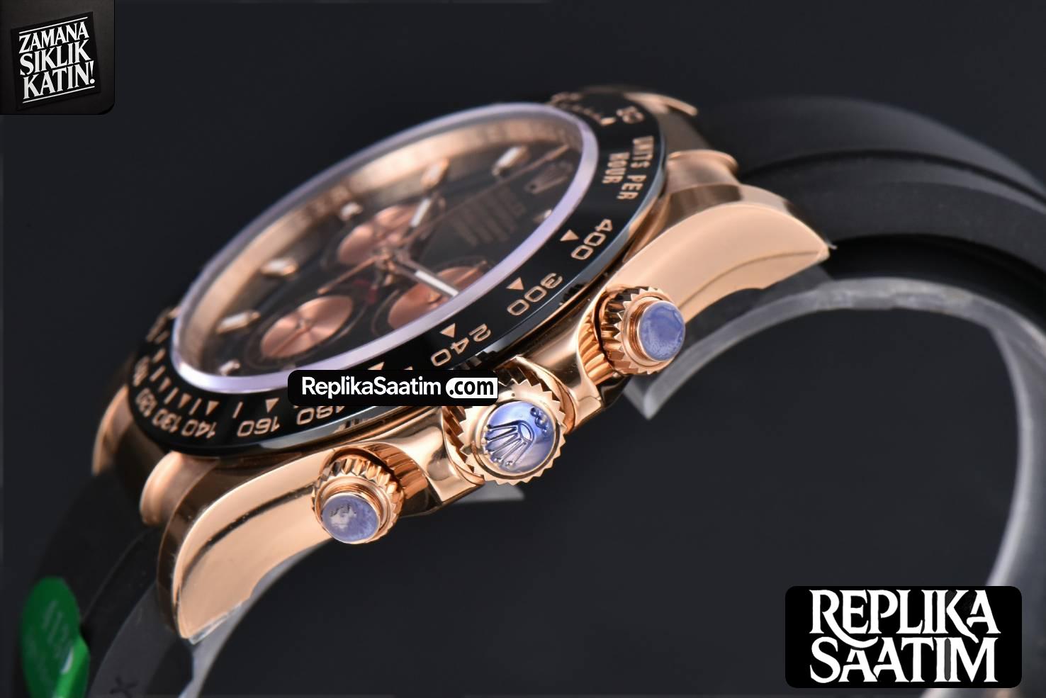 Daytona 116515 RG APSF Black Dial Ceramic Bezel Lume Marker Oysterflex Strap Tungsten Version SH4130 -11